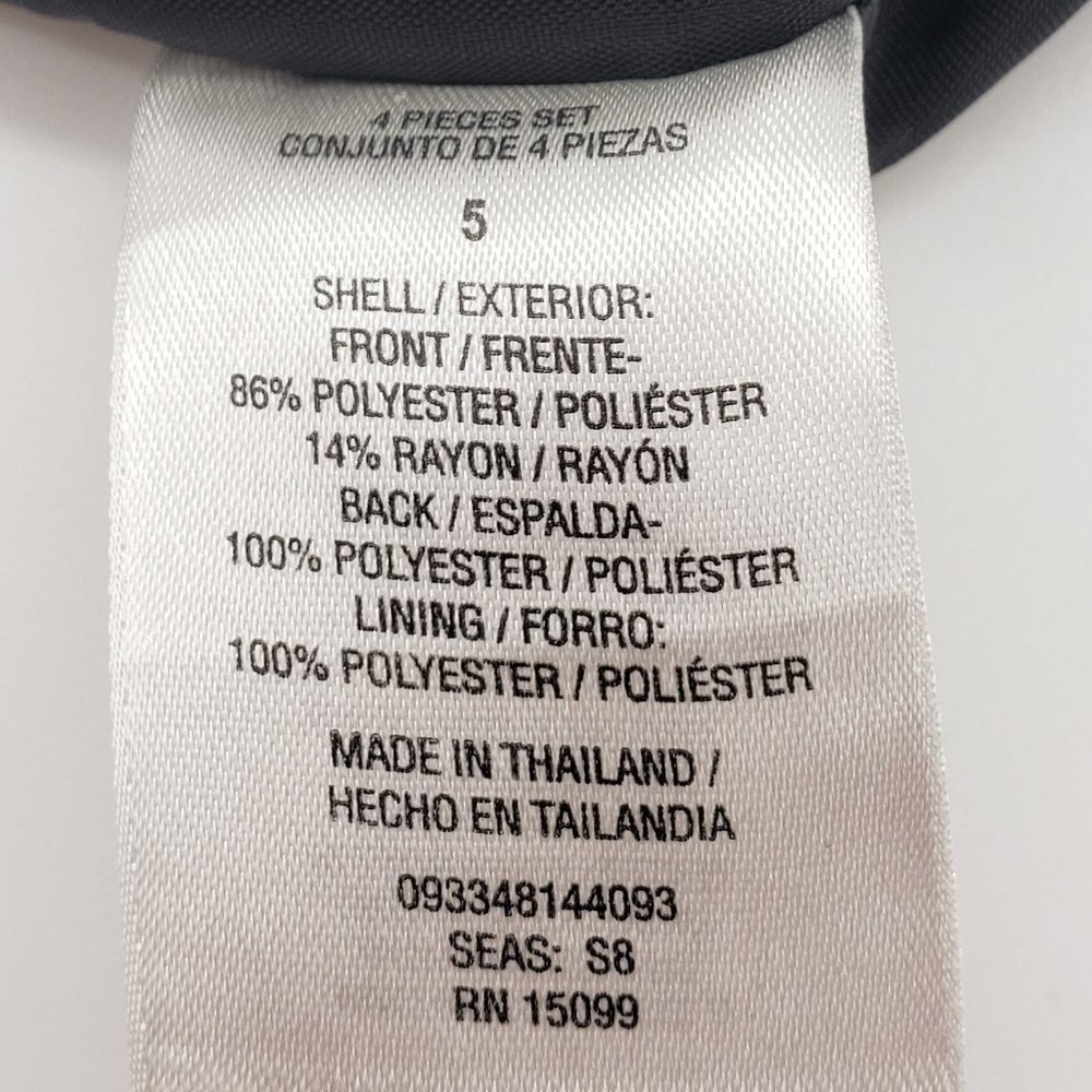 Boys Black Pinstripe Dress Suit Vest Size 5 - Picture 3 of 3